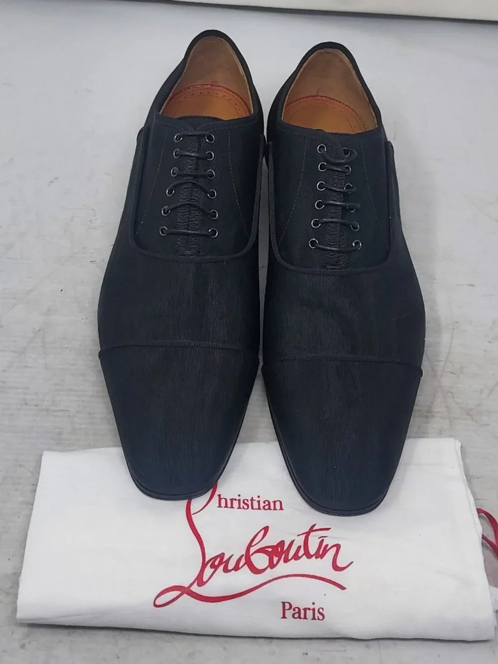 Christian Louboutin MENS Black Greggyrocks Spiked Heel Lace Up Oxford Shoe